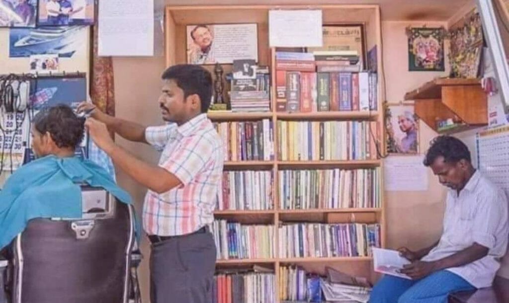 This Barber Has A Library In His Salon