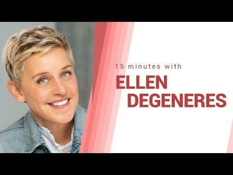 Most motivational speech: 15 minutes with Ellen DeGeneres