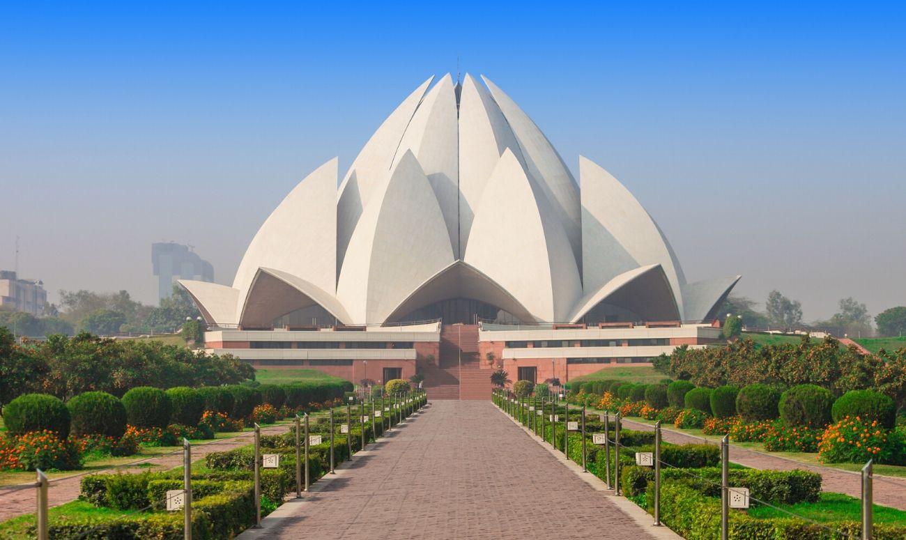 The Lotus temple in Delhi