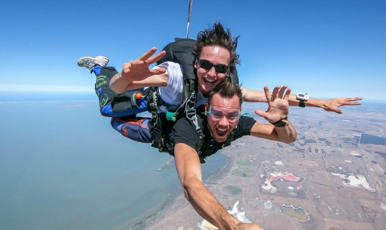 Sky diving in Australia