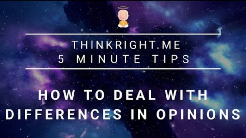 How to deal with difference in opinions